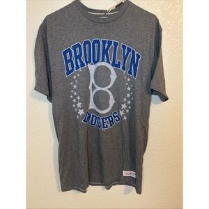 Men's Mitchell & Ness MLB Brooklyn Dodgers T-Shirt‎  Grey sizeXL